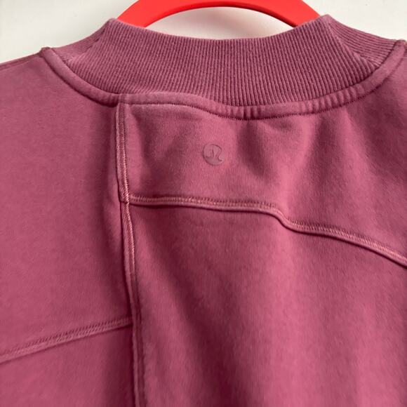 Lululemon Broken Beats Sweater Dress Cotton Plumful Sz L Athleisure - Picture 5 of 10